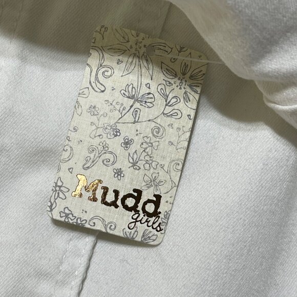 Mudd Girls White Denim Jacket Cropped Size 16 (READ) Stain - Picture 5 of 9